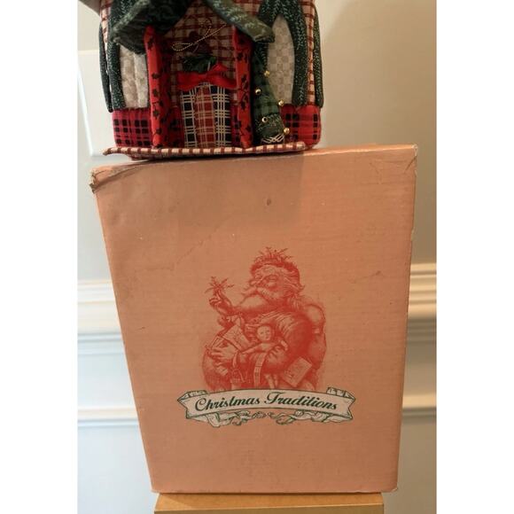 Quilted Fabric Christmas Church Village House w/ Box – Christmas Traditions - Picture 9 of 9